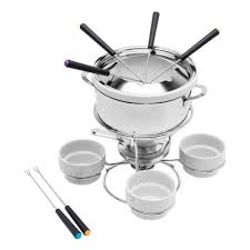 Aparelho para fondue - Aço Inox E Cerâmica C/base Giratória