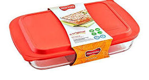 Assadeira Lasanheira c/ Tampa Plástica Retangular Funda 5L  - Marinex