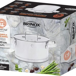 Caçarola c/ tampa 3,2L inducão masterchef 20x11