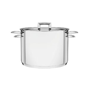 Caldeirão Brava em Aço Inox Fundo Triplo 24cm 7,7L com Tampa Plana e Alças – Tramontina