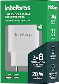 Carregador de celular duplo 20W Branco Intelbrás