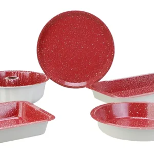 Conjunto de assadeiras em aço carbono 5 peças color cinza claro - la cuisine