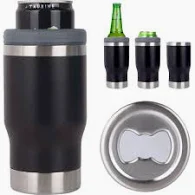 Copo e porta longneck, latinha Térmico com 2 tampas