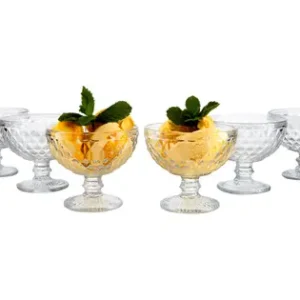 Jogo de Taças de Sobremesa de Vidro 380ml - 6 Peças Haus Concept Bico de Jaca