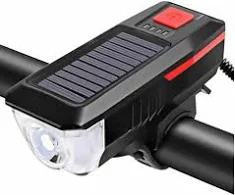 Lanterna Bike Sinalizador Farol Led Buzina solar