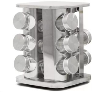 Porta Tempero Giratório 360 Com 12 Potes