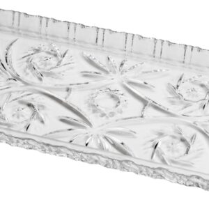 Travessa Lyor Dragon De Cristal Incolor 34cm X 15cm X 2,5cm