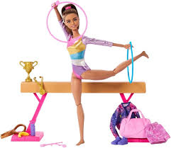 Boneca Ginásta Trave de Equilíbrio e + de 10 Acessórios