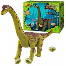 Brinquedo Dinossauro Anda e Solta Ovo Com Som e Luz