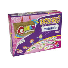 Carlu Brinquedos - Animais Dominó 28 Peças, 3+ Anos, Multicor, 3001