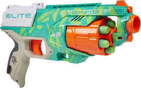 Lança Dardos Nerf Elite Disruptor Verde, com Tambor Giratório para 6 Dardos - F2532 – Hasbro