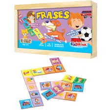 Dominó Frases em Madeira 28 Peças Ciabrink