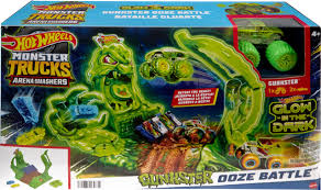 Hot Wheels Monster Trucks Arena De Demolição Glow In Dark