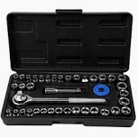 Jogo Soquetes Sextavado com Catraca Reversível 40 peças Fertak