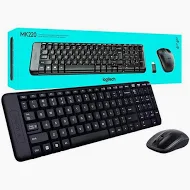Kit Teclado e Mouse Sem Fio Logitech MK220