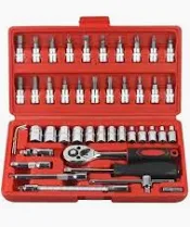 Kit ferramenta maleta chave combinada soquete catraca canhão