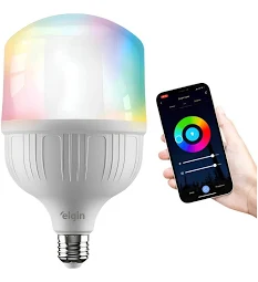 Lâmpada Inteligente Alta Potência 20W Elgin Color RGB Wifi Compatível com Alexa e Google Home