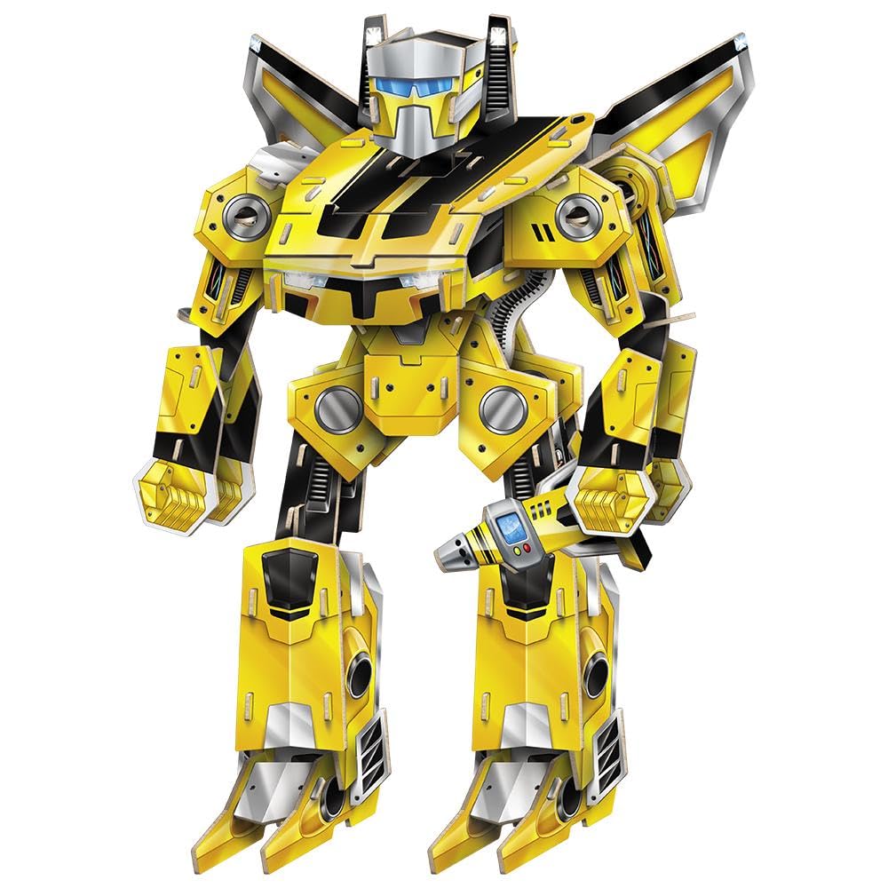 Livro Monte E Brinque Transrobots - Quebra-Cabeça 3d Robô - Imagem 3