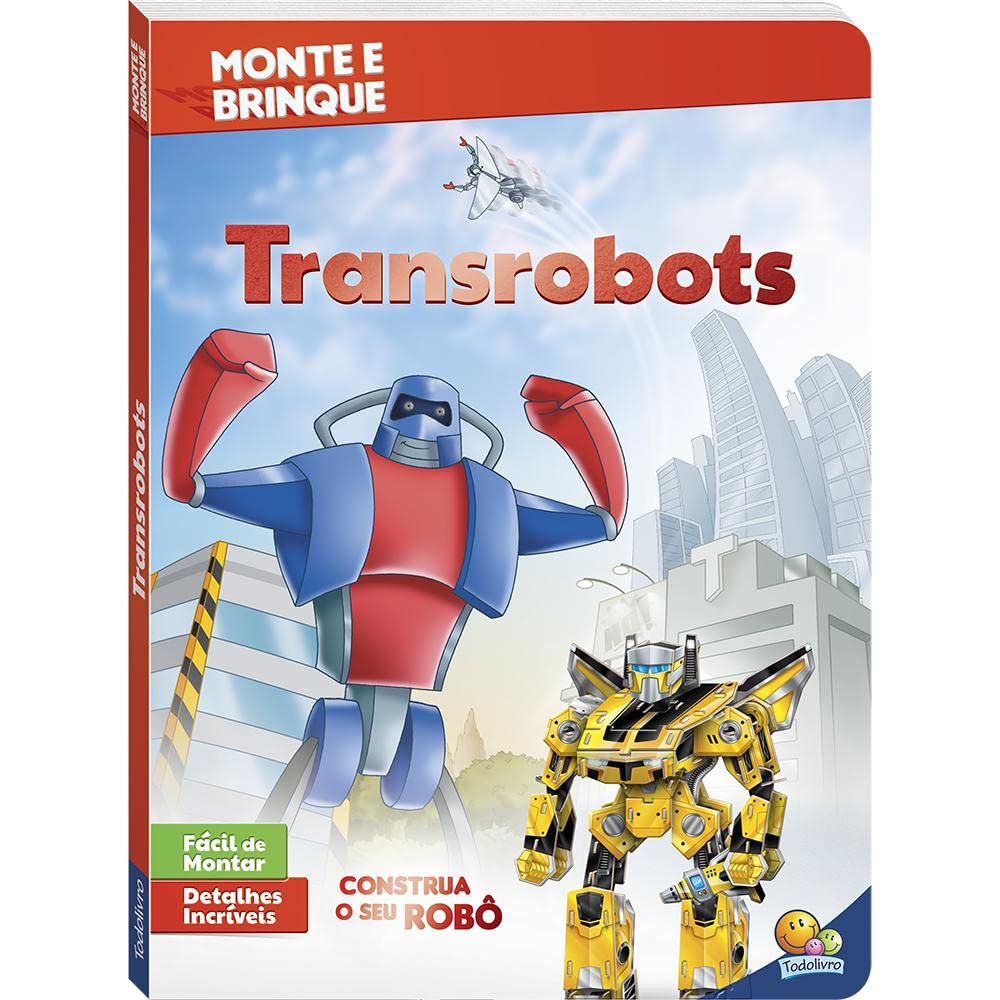 Livro Monte E Brinque Transrobots - Quebra-Cabeça 3d Robô