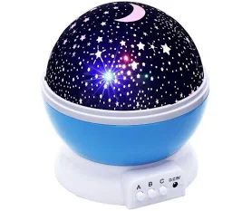 Luminária Projetor Estrela 360° Galaxy Abajur Mesa Infantil azul