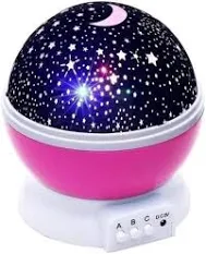 Luminária Projetor Estrela 360° Galaxy Abajur Mesa Infantil rosa