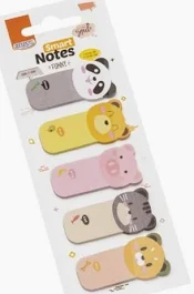 Marcador de Página Adesivo Smart Notes Funny Bichinhos 5 Blocos 25 Folhas Cada