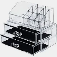 Organizador Porta Maquiagem Suporte C/ Gaveta Em Acrílico