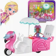 Polly Pocket Carrinho de Lanches Flamingo