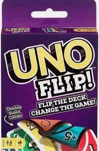 UNO Flip, Jogo de Cartas com Baralho de Dois Lados, Mattel