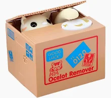 Cofrinho Gatinho que puxa moeda