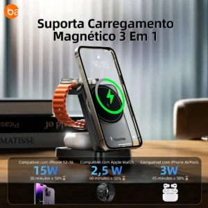 Basike Carregador Sem Fio 3 em 1