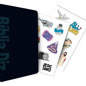 Bíblia Sagrada De Estudo Diz Naa Jovem Capa Dura Preta Adesivos