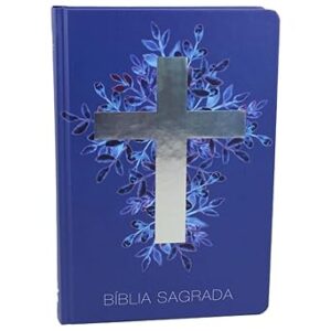 Bíblia Sagrada NAA - Capa Cruz Azul