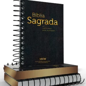Bíblia espiral - anote preta