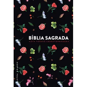 Bíblia nvt preta flores