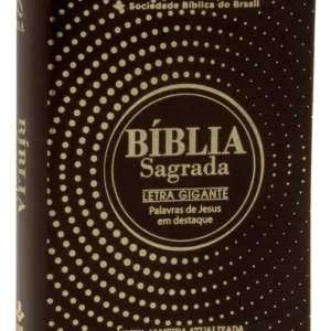 Bíblia Sagrada Letra Gigante Tamanho Médio Marrom Versão Naa Palavras De Jesus Em Vermelho
