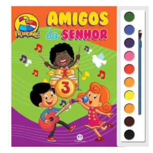 Livro Para Colorir Infantil 3 Palavrinhas - Deus É Nosso Amigo - Aqua Book