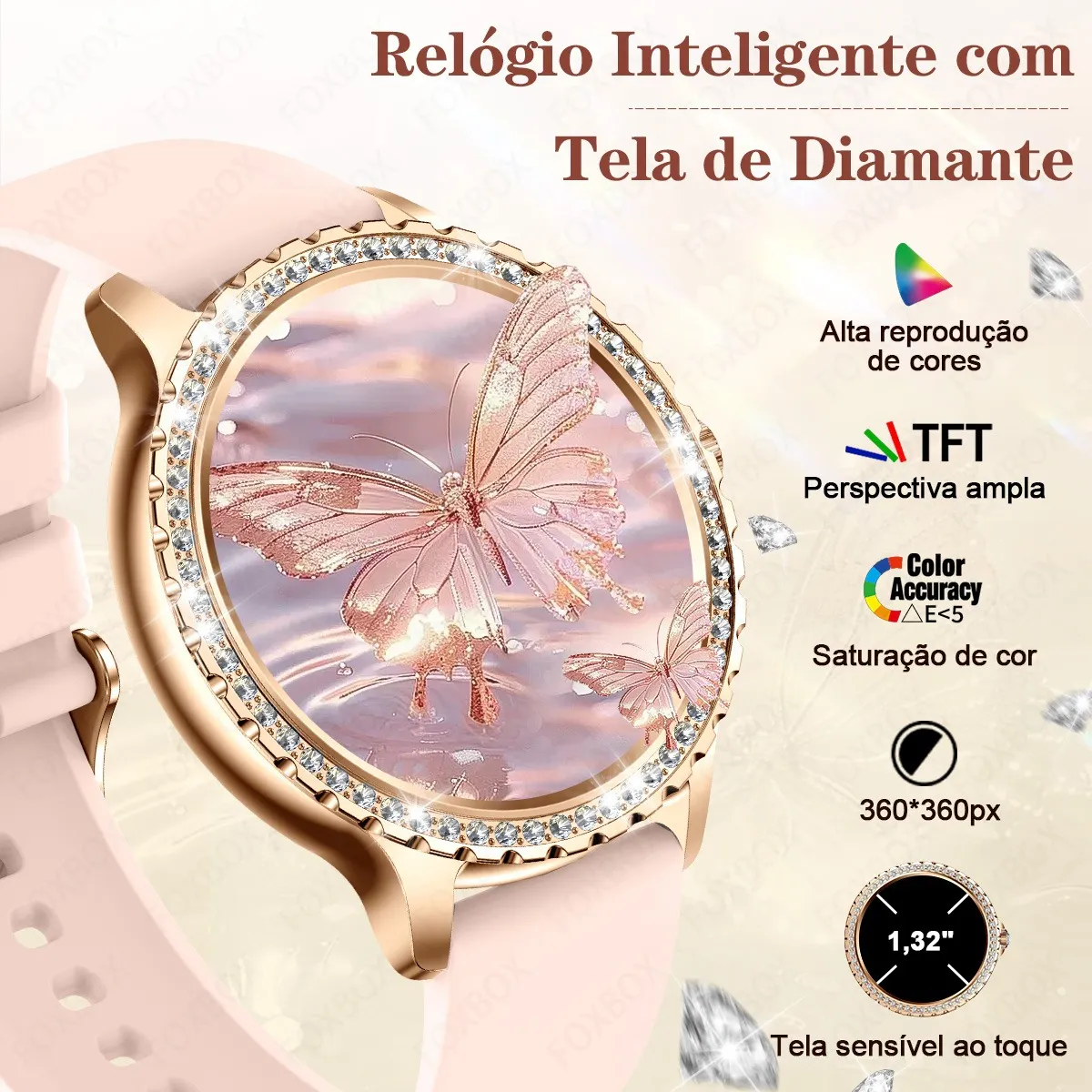 Smartwatch Esportivo Com Diamante - Imagem 2