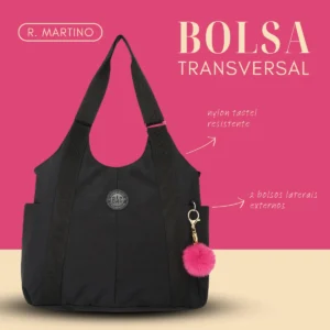 Bolsa Feminina Grande Ombro Lateral Transversal Nylon Tactel