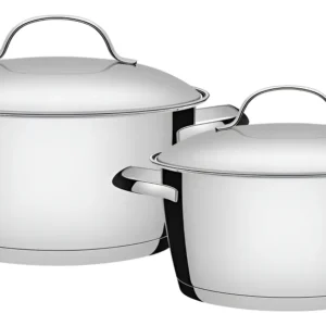 Jogo De Panelas Tramontina Inox Fundo Triplo Allegra 2 Pç