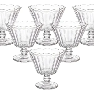 Jogo de Taças de Vidro para Sobremesa Transparente 150ml 6 Peças Haus Concept Lótus