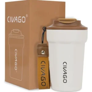 Copo Térmico Inox 380ml Com Tampa Para Café E Chá