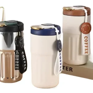 Copos Térmico Para Café Portátil Digital 420ml Inox