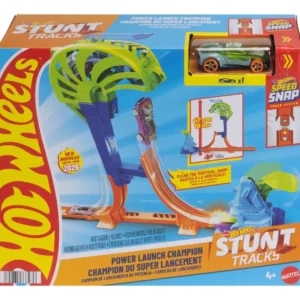 Pista Stunt Tracks Power Launch Em Escala 1:64 Hot Wheels